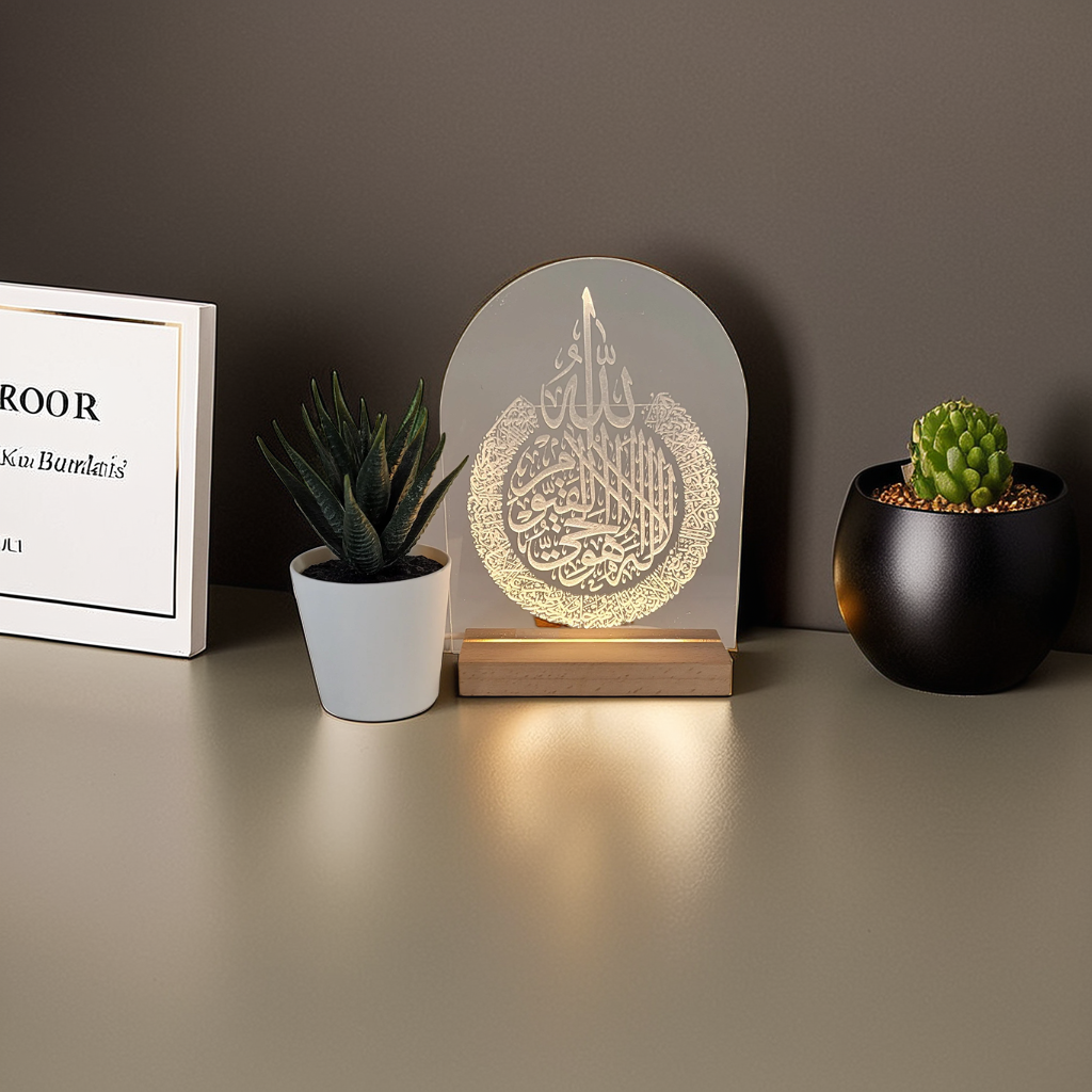 Radiant LED Ayat-ul-Kursi Plaque: Illuminate Your Faith